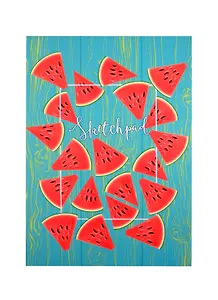 Скетчбук А4 40л "Арбузный фреш" белый офсет, 100г/м2, склейка