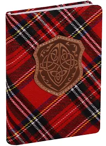 Ежедневник недатированный А6 96 листов "Scotland" красный