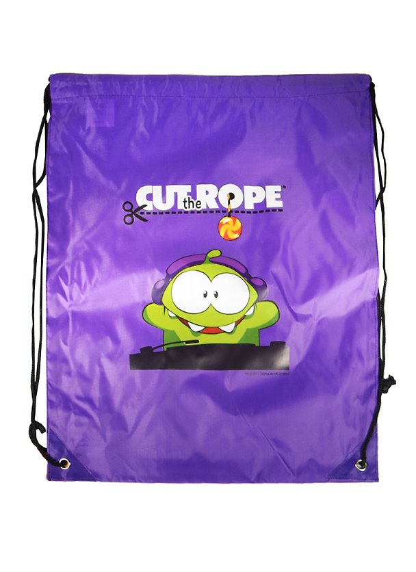 Мешок для сменной обуви "Cut the Rope" фиолетовый, 210d, полиэстер, Cut the Rope 237274 — 1