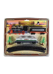 Музыкальная ж/д (свет/звук) (4601250910185) (d=103см) (паровоз 2 вагона 2 елки) (блистер)