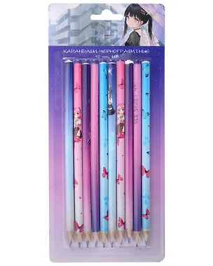Карандаши "Аниме. Девушки цветные", чернографитные 10 штук 2978732
