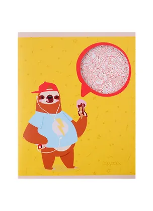 Тетрадь в клетку Unnika, "Каникулы ленивца", 48 листов, в ассортименте 250693