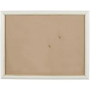 Рама со стеклом, белая с золотом, 30 х 40 см