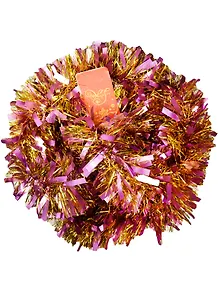 Мишура новогодняя (9х200) золото+розовый