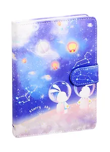 Блокнот с магнитной застежкой Зайчик в космосе Starry sky (224стр) (13х17)
