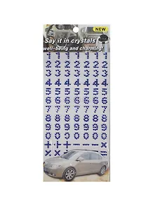 Стразы-цифры (1461-8B/6) (синие) (упаковка)