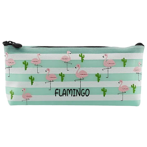 Пенал-косметичка "Flamingo with cactus" ПВХ, ассорти, инд.уп.  247023 — 2