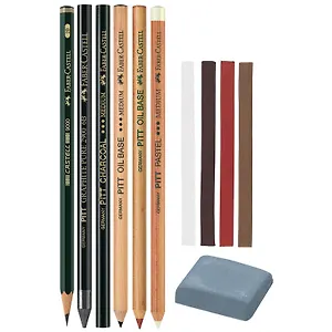 Набор художественных изделий "Pitt Monochrome", 12 предметов, метал. кор.