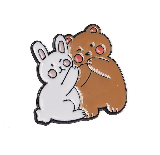 Значок Мишка и зайчик (12-08599-bear_rabbit) 3070381 — 4