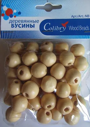 Деревянные бусины Colibry (NB1-04-B) (упаковка) 2386686