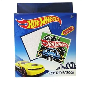 Centrum, Набор цветного песка Hot Wheels (картинка-трафарет,песок цветной в пакете-6цв.)