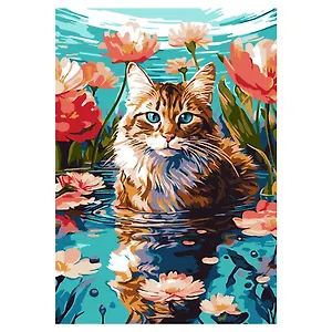 Набор для творчества LORI. Картина по номерам на картоне "Летнее купание"