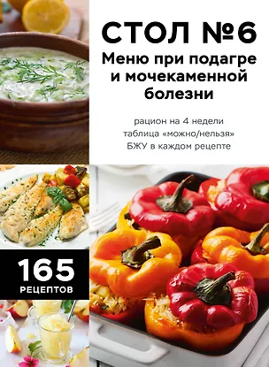 Книга Стол №6. Меню при подагре и мочекаменной болезни. С рекомендациями специалиста ()