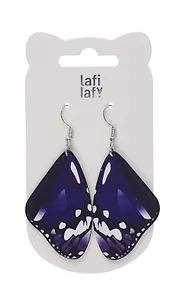 Сережки Крылья бабочки (черные) (акрил) (12-9165-202407-B2) (Lafilaf)