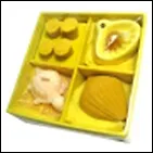 Набор Благовония ракушка конусы свеча подставка (S-20141 yellow)