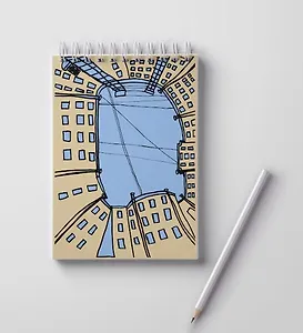 Блокнот Двор-колодец, А5 (15*21 см), обложка картон, листы - бумага