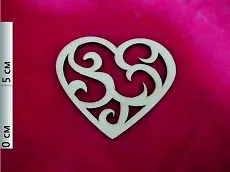 Фигурка для росписи и декупажа Сердце-орнамент (13578) 2344478