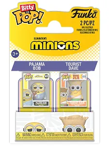 Набор Funko Bitty POP! Minions Pajama Bob & Tourist Dave (2шт) (94223)