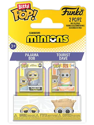 Набор Funko Bitty POP! Minions Pajama Bob & Tourist Dave (2шт) (94223) 3170697
