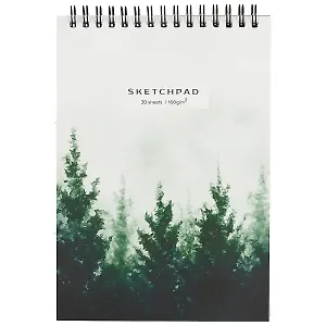 Скетчбук А5 30л "Акварельный лес" 160г/м2, тв. обложка, спираль