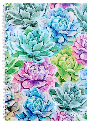 Тетрадь в клетку Listoff, Succulent, А4, 96 листов 2973335