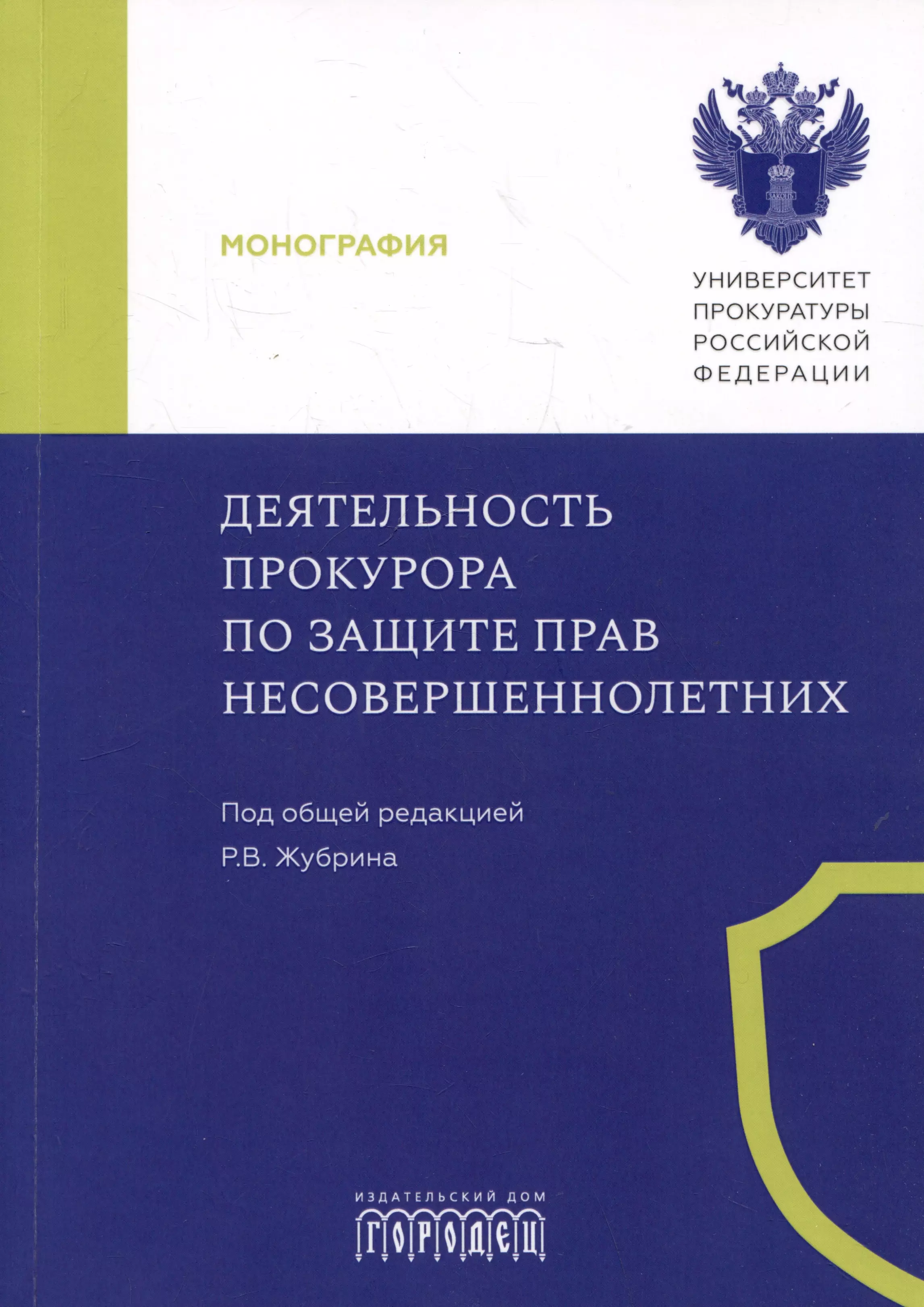 Деятельность прокурора по защите прав несовершеннолетних. Монография