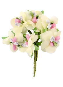 Цветы для декорирования "Ирис" (жёлтый) (6 шт) (9 см)