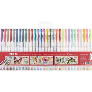 Ручки гелевые Art idea, 30 цветов