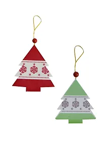 Подвеска новогодняя деревянная Зимняя ель (2 вида) (154239) (Сима-ленд)