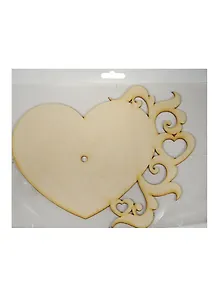 Основа под часы Сердце ажурное (2150399) (24х19см) (игрушка из дерева) (упаковка)