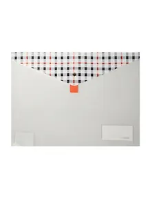 Папка-конверт А4 на липучке 2отд., ассорти, TRANBO