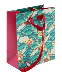 Пакет A6 14*11*6.5 "Журавли" жен., бум.мат.ламинат