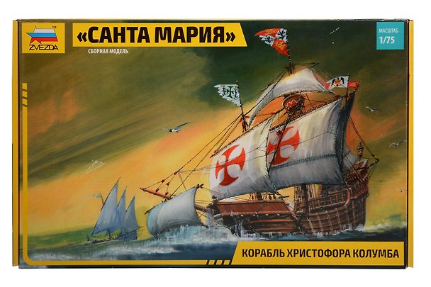 Сборная модель ЗВЕЗДА, Корабль, Санта Мария, 1:75 300730 — 1