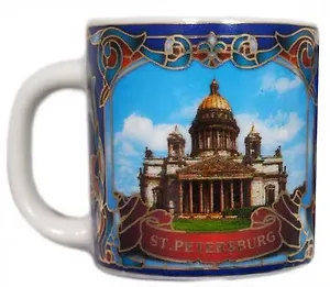 Кружечка фарфоровая "Спас-Исаакий" (4см)