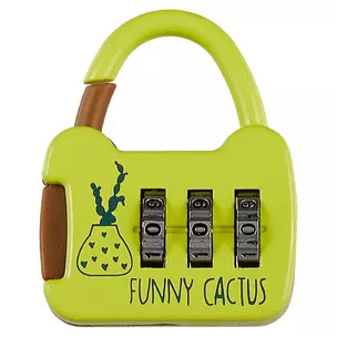 Замочек кодовый Funny cactus (металл) (блистер) — 2619375 — 1