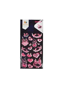 Наклейка декоративная зефирная 4 Сердца 1 (70х160) (3+) (упаковка)