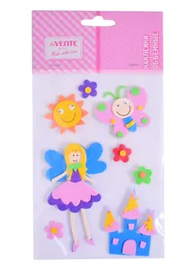 Наклейки объемные deVENTE Фея (фоамиран) (110х180 мм.) (3+) (8002910) (deVente) (упаковка)