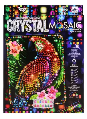 Набор для творчества ДАНКО-ТОЙС Crystal Mosaic Попугай — 2796884 — 1