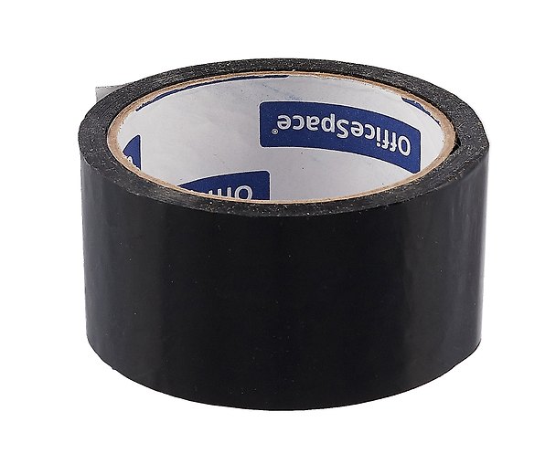 Лента клейкая упаковочная, черная, 48 мм х 40 м, OfficeSpace 3060808 — 1
