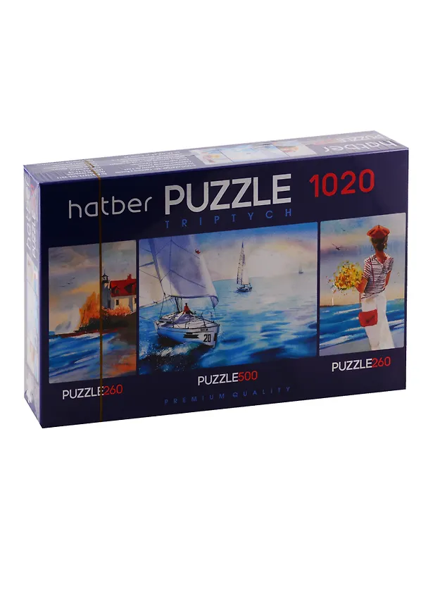 Пазл HATBER Premium 260+500+260 элементов TRIPTYCH 3 картинки в 1 коробке-Акварель 2793271 — 1