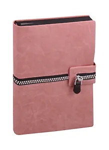 Ежедневник недат. А5 160л Линкольн розовый, кожзам, мягкий переплет, застежка магнитный клапан, тонир.блок, ляссе