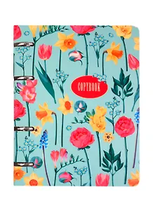 Тетрадь на кольцах в клетку Unnika, "Нежный гербарий", 120 листов