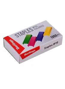 Скобы цветные №10, 1000 штук