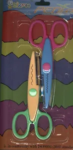 Ножницы рельефные (2шт) (632354) (64А-29323) (13см) (блистер)