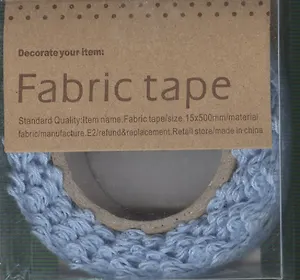 Лента кружево 07-40 со скотчем голубая (LR07-40/S131) (1,8смх2м) (упаковка)