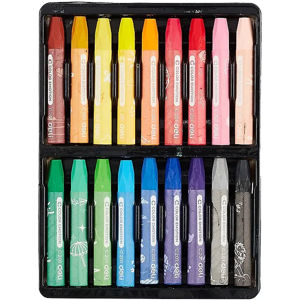 Пастель масляная Color Emotion 18цв к/к, DELI 261926 — 2