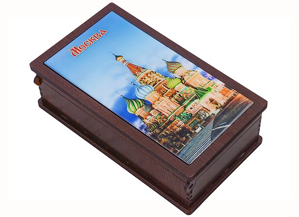 ГС Шкатулка-купюрница с заливкой смола Москва вид 1 (хдф) (175 x 95 x 50) 2937700 — 1