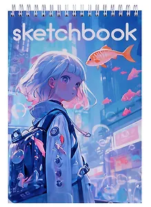 Скетчбук А5 40л "Аниме" спираль