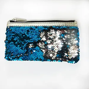 Пенал-косметичка Centrum "Хамелеон" бирюза/серебро 19*10 см