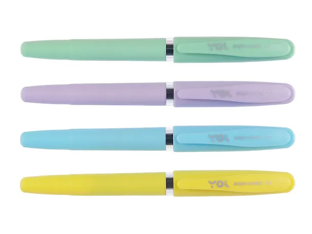 Ручки гелевые черные 12шт "Bright pastel" 0,7мм, ассорти, Yoi 3078473 — 7